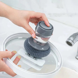 💦Kitchen Soap Press Dispensing Palm Brush💦