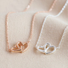 Load image into Gallery viewer, Eternally Preserved Rotating Rose Box - With Mirrored Heart Necklace