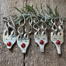 Load image into Gallery viewer, Funny Fork Reindeer Ornament