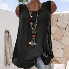 Load image into Gallery viewer, Comfortable Casual Round Neck Sleeveless T-Shirt