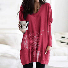 Load image into Gallery viewer, Women&#39;s Round Neck Printing Long-sleeved Top Sweater