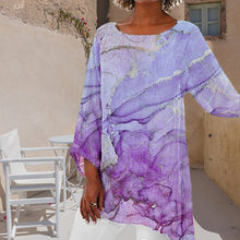 Load image into Gallery viewer, WOMEN&#39;S MARBLE PRINT VINTAGE CASUAL TOP