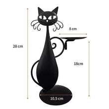 Load image into Gallery viewer, Black Cat Candle Holder