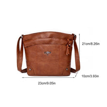 Load image into Gallery viewer, Soft Leather Messenger Multi Pocket Large Capacity Shoulder Bag