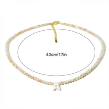 Load image into Gallery viewer, Beaded Shell Letter Necklace