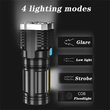Load image into Gallery viewer, 4 Lamp Beads LED Multi-function Strong Light Flashlight