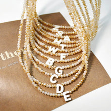 Load image into Gallery viewer, Beaded Shell Letter Necklace