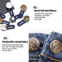 Load image into Gallery viewer, Jeans Retractable Button
