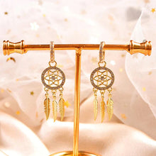 Load image into Gallery viewer, Dreamcatcher Crystal Charm Earrings