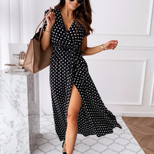Load image into Gallery viewer, V-neck Polka Dot Print Dress