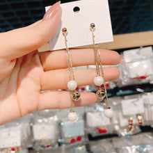 Load image into Gallery viewer, Mermaid Bead Fringe Earrings