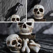 Load image into Gallery viewer, Resin Skeleton Decoration Light &amp; Skull Crow Light