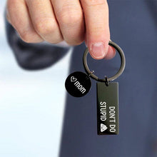 Load image into Gallery viewer, Double Sides Engraved Black Keychain