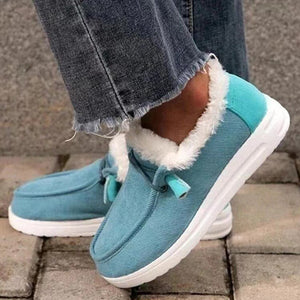 Women Winter Plus Velvet Thick Flat Loafers