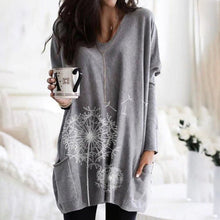 Load image into Gallery viewer, Women&#39;s Round Neck Printing Long-sleeved Top Sweater