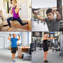 Load image into Gallery viewer, Double Toning Resistance Tube Heavy Quality Exercise Band for Stretching