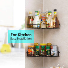 Load image into Gallery viewer, Drill Free Shelf- Adhesive Metal Corner Storage Rack