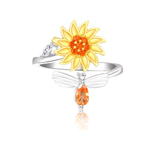 Load image into Gallery viewer, Sunflower Fidget Spinner Ring