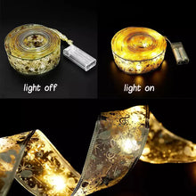 Load image into Gallery viewer, Christmas Ribbon Fairy Lights