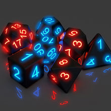 Load image into Gallery viewer, Polyhedral Glowing Game Dice Set (7 pcs)