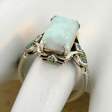 Load image into Gallery viewer, Vintage Inlaid Square Opal Ring