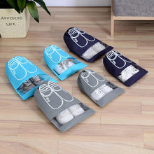 Load image into Gallery viewer, Portable Waterproof Travel Drawstring closure Shoe Bags (6 PCs)