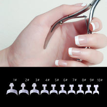 Load image into Gallery viewer, Glue-On French Manicure Nails Kit (100 pcs)