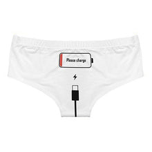 Load image into Gallery viewer, “Please Charge” Funny Print Briefs