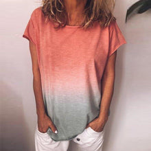 Load image into Gallery viewer, Gradient Rainbow Print T-shirt