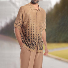 Load image into Gallery viewer, Two Piece Short Sleeve Print Walking Suit Set