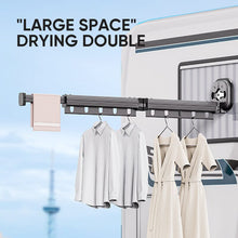 Load image into Gallery viewer, Wall-Mounted Foldable Clothes Drying Rack with Suction Cup