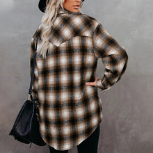 Load image into Gallery viewer, Loose Lapel Plaid Shirt