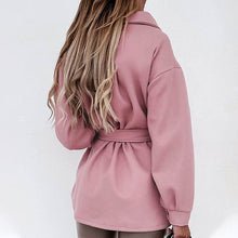 Load image into Gallery viewer, Women Fashion Slit Neck Casual Woolen Coats