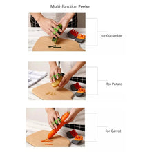 Load image into Gallery viewer, Two finger shaved fruit peeler