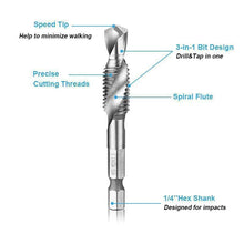 Load image into Gallery viewer, Metric Tap Drill Bits