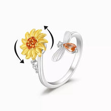 Load image into Gallery viewer, Sunflower Fidget Spinner Ring