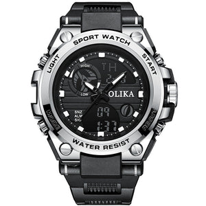 New Dual-Display Waterproof Electronic Watch