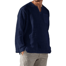 Load image into Gallery viewer, Men‘s Long-sleeved Linen Shirt