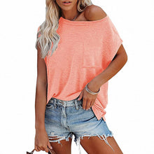 Load image into Gallery viewer, Women&#39;s Casual Short Sleeve Off Shoulder Oversized T Shirt
