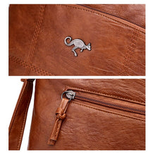 Load image into Gallery viewer, Soft Leather Messenger Multi Pocket Large Capacity Shoulder Bag