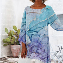 Load image into Gallery viewer, WOMEN&#39;S MARBLE PRINT VINTAGE CASUAL TOP