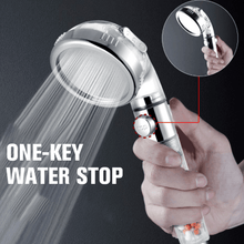 Load image into Gallery viewer, 3 Mode High-Pressure Ionic Filtration Water Saving Shower Head