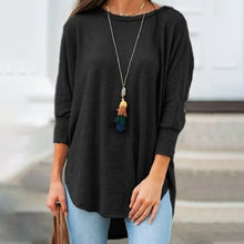 Load image into Gallery viewer, Loose Crew Neck Hem Irregular Solid Color T-Shirt