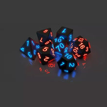 Load image into Gallery viewer, Polyhedral Glowing Game Dice Set (7 pcs)