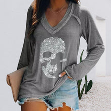 Load image into Gallery viewer, Retro Skull Long Sleeve Shirts