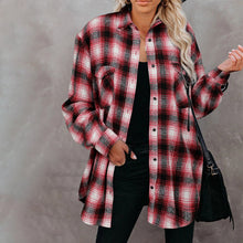Load image into Gallery viewer, Loose Lapel Plaid Shirt