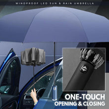 Load image into Gallery viewer, LED Windproof Sun &amp; Rain Umbrella