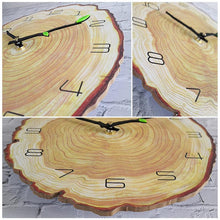 Load image into Gallery viewer, Wooden Annual Rings Wall Clock