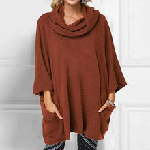 Load image into Gallery viewer, Casual Three-quarter Sleeve Loose Large Size Knitted Tops