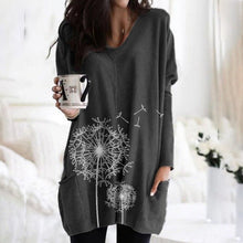 Load image into Gallery viewer, Women&#39;s Round Neck Printing Long-sleeved Top Sweater
